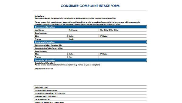 fimg consumer complaint form