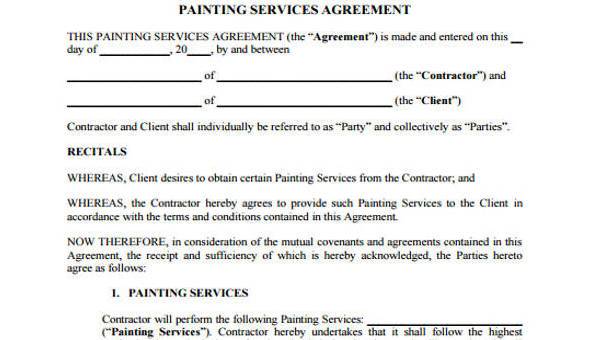 standard service agreement template