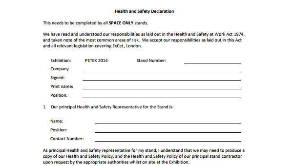 Health And Safety Templates Free