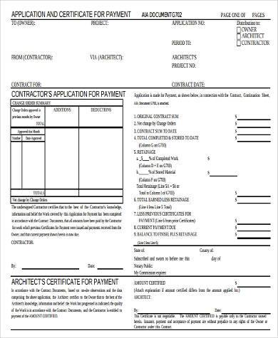 subcontractor payment application form