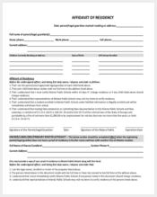 affidavit of residency long form1