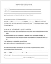 affidavit to be sworn by father1