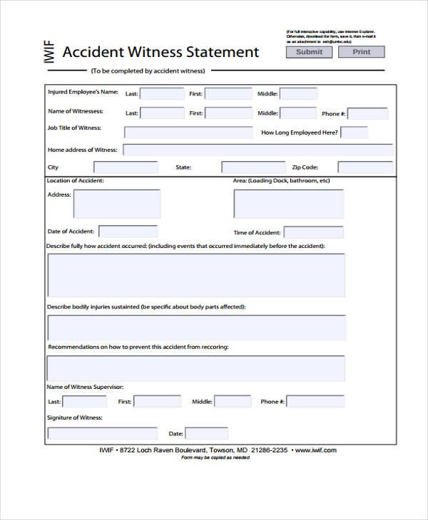 Free 38 Example Of Statement Forms In Pdf Excel Ms Word 1022