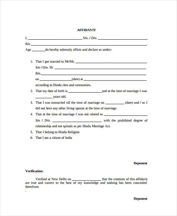 FREE 42+ Affidavit Forms in PDF