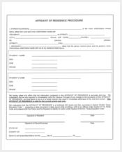 affidavit of residence procedure forms2