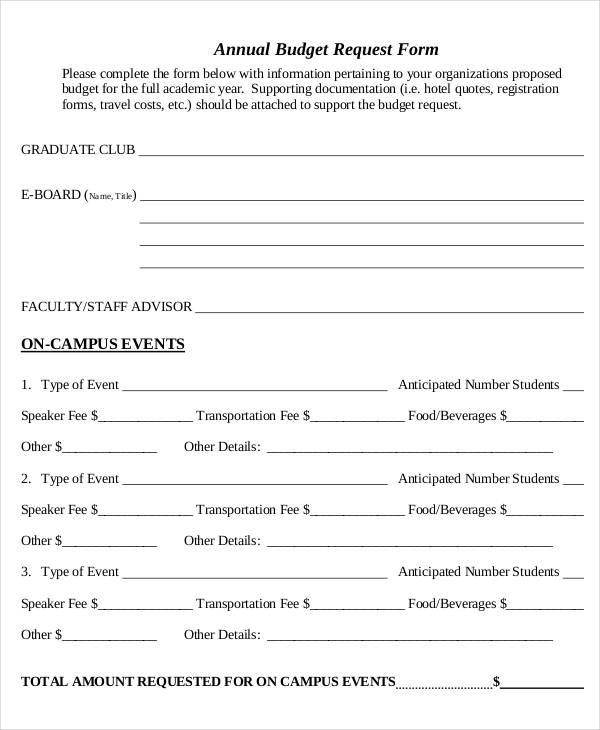 annual budget request form2