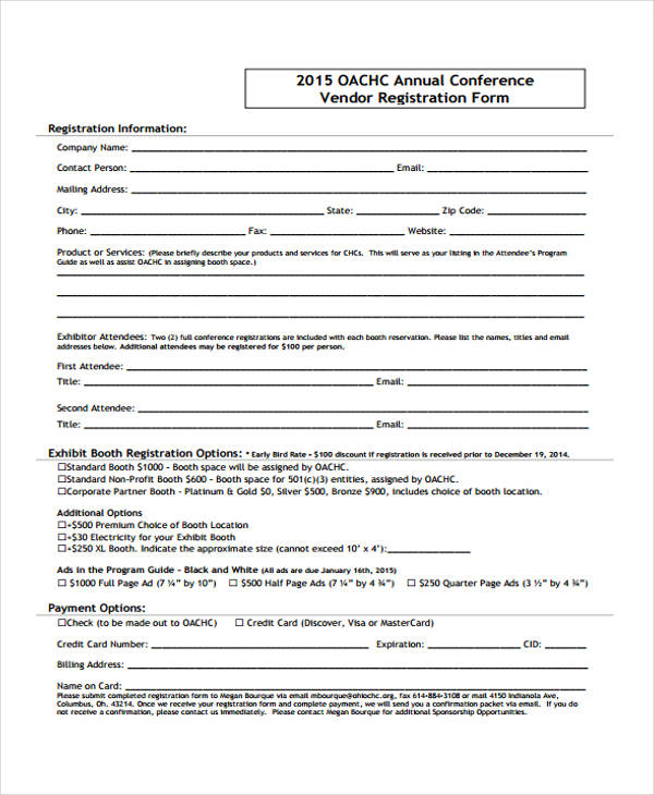 annual conference vendor registration form1