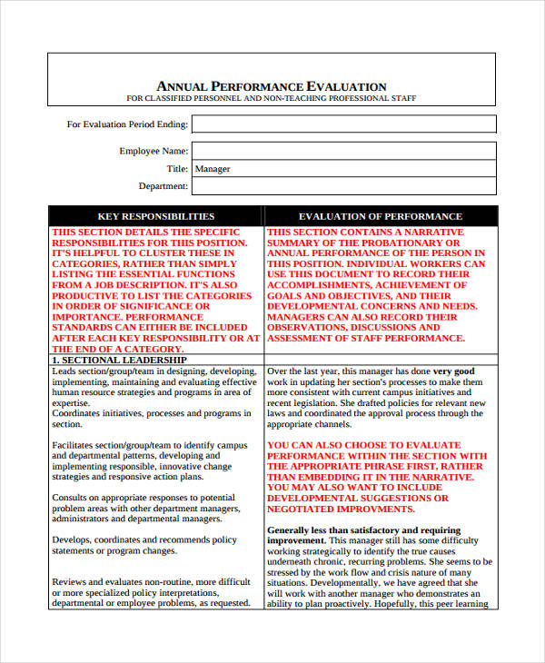 Employee Evaluation Form Employee Performance Evaluation Vrogue