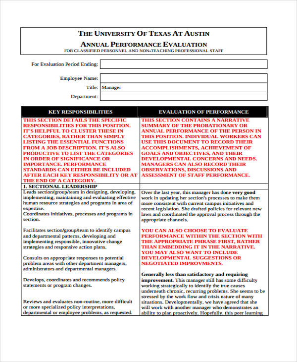 annual performance employee evaluation form1