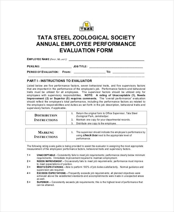 annual performance employee evaluation form2