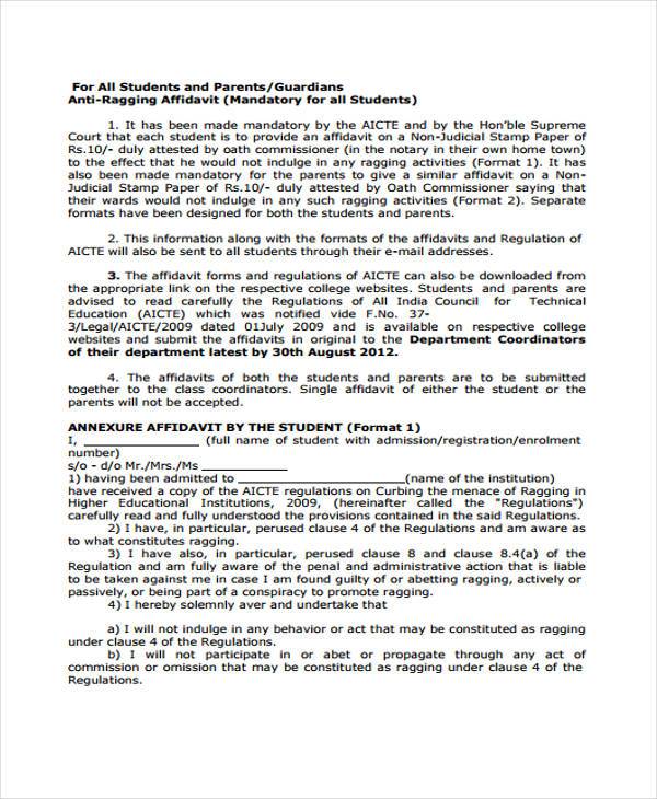 FREE 42 Affidavit Forms In PDF