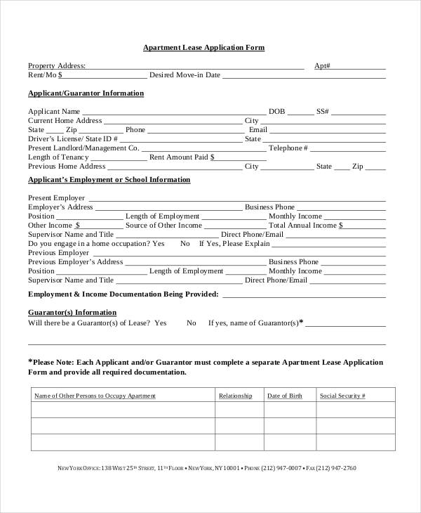 apartment lease application form2