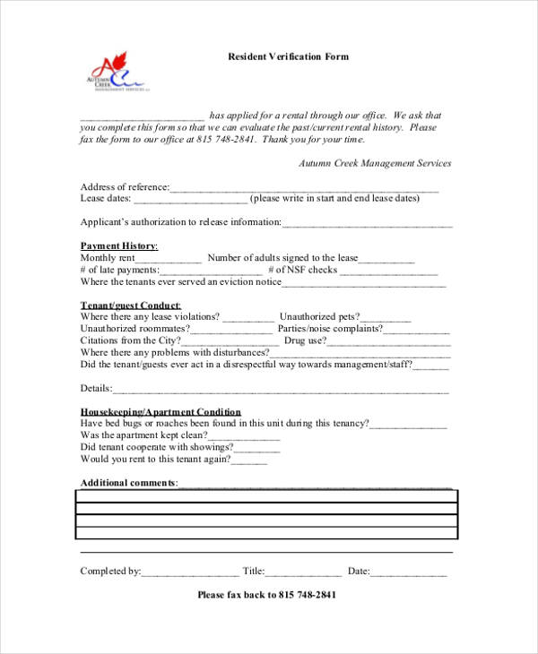 FREE 35+ Verification Forms in PDF Excel MS Word