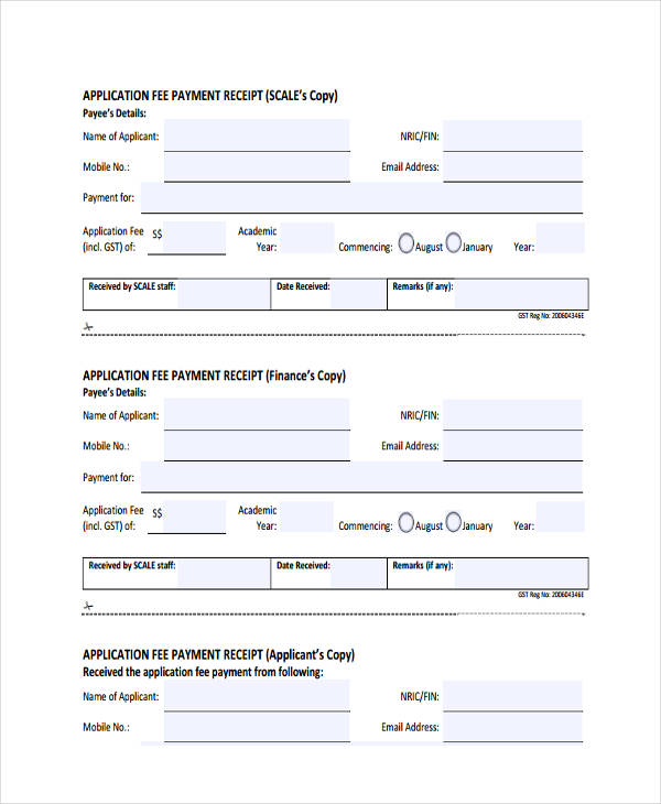 Apartment Application Fee Receipt Template Beautiful Receipt Forms