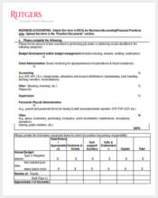 basic business accounting form