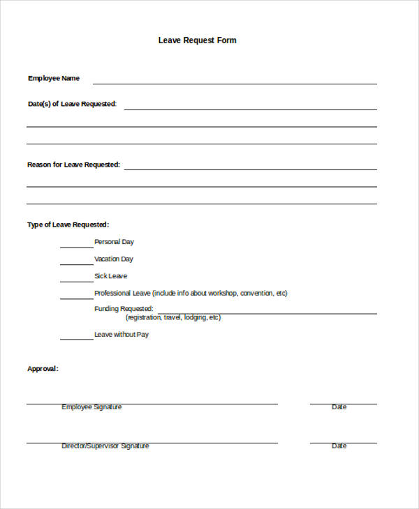 basic leave request form