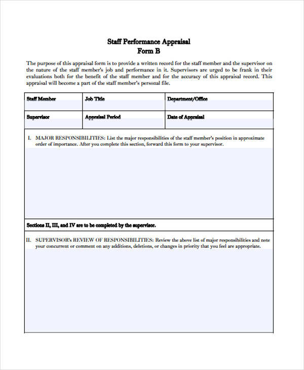 basic staff appraisal form in pdf