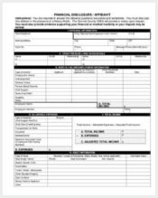 blank financial disclosure affidavit form