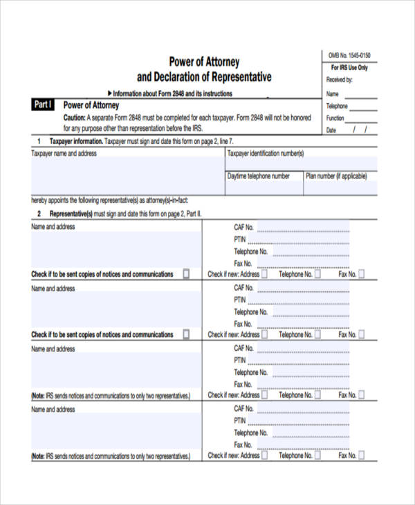 blank printable power of attorney form1