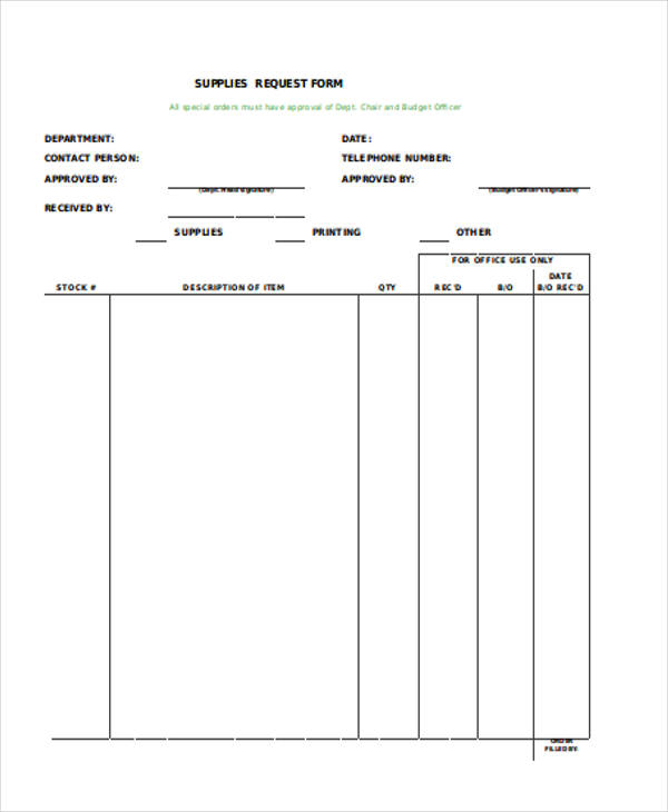 blank supply request form2