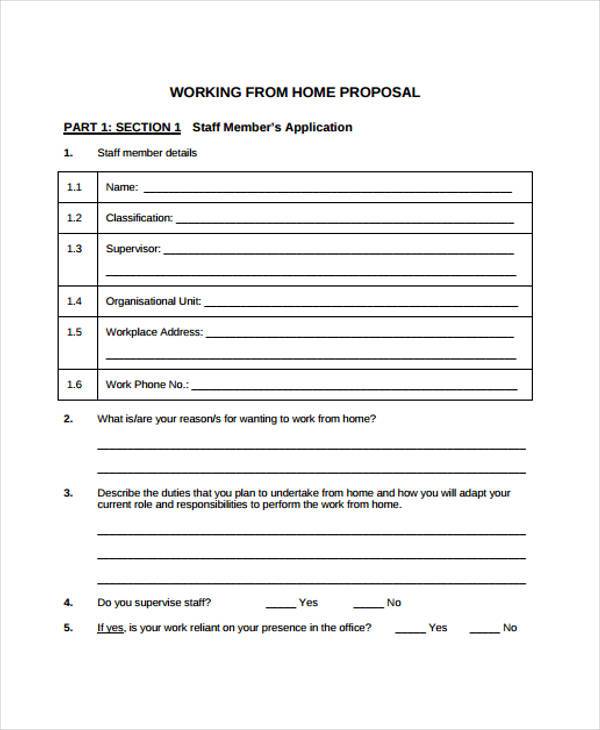 blank work proposal form