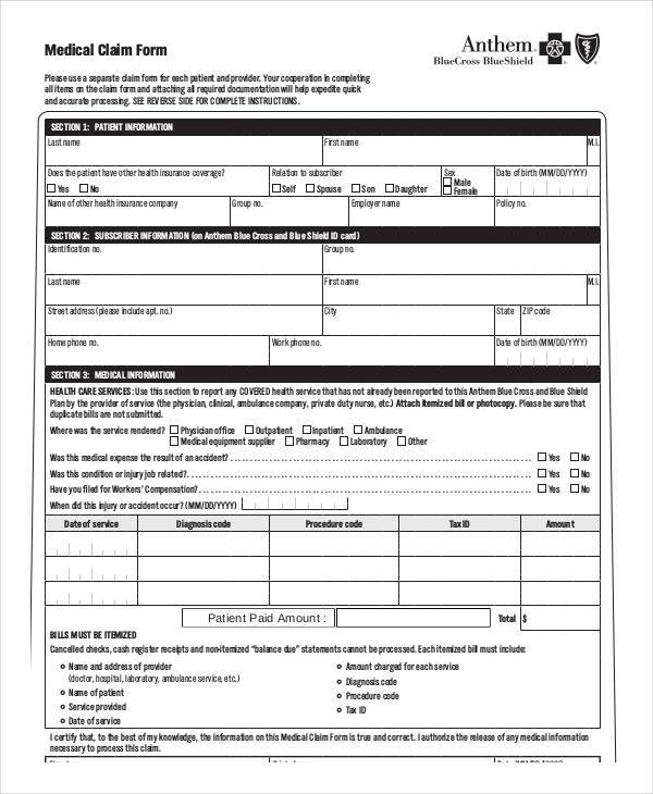 FREE 37+ Blank Medical Forms in PDF MS Word Excel