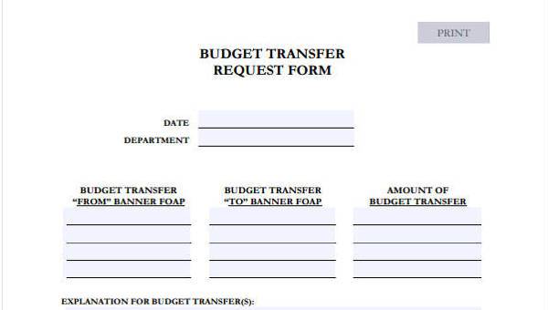 budget forms in pdf
