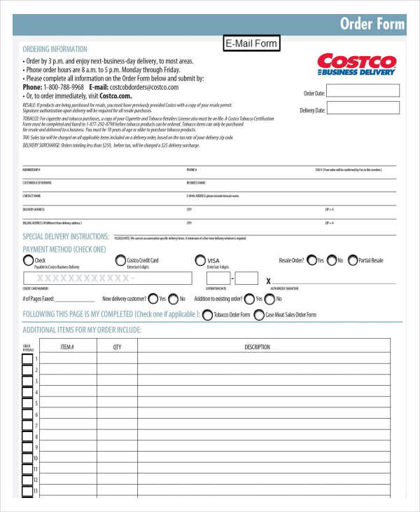 business delivery order form in pdf