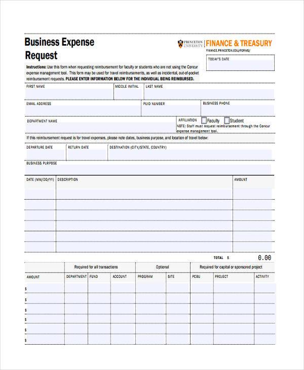 FREE 44+ Expense Forms in PDF MS Word Excel
