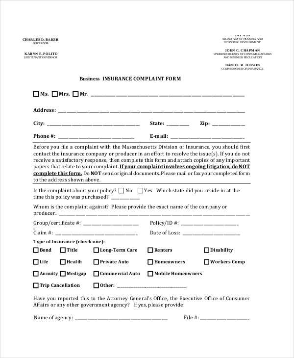 Abn Form For Commercial Insurance