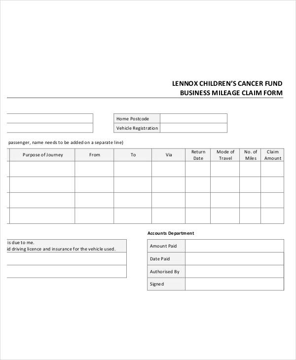 FREE 32 Claim Form Templates In PDF Excel MS Word