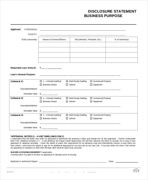 business purpose statement form2