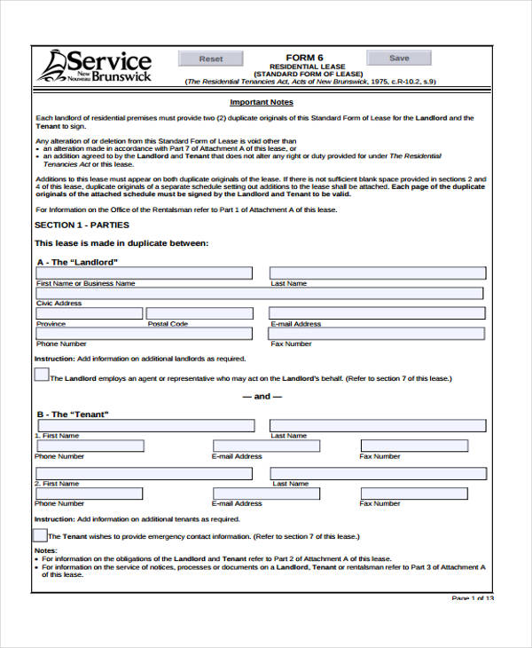 business rental lease agreement form1
