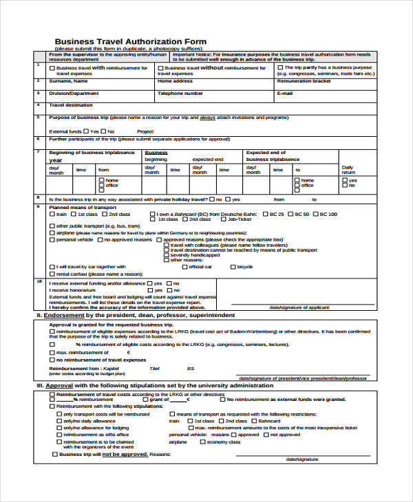 business travel authorization form2