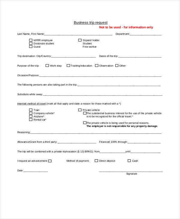 business travel trip request form1