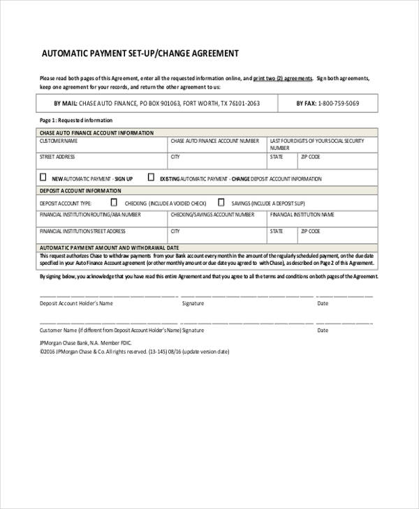 car loan payment agreement1