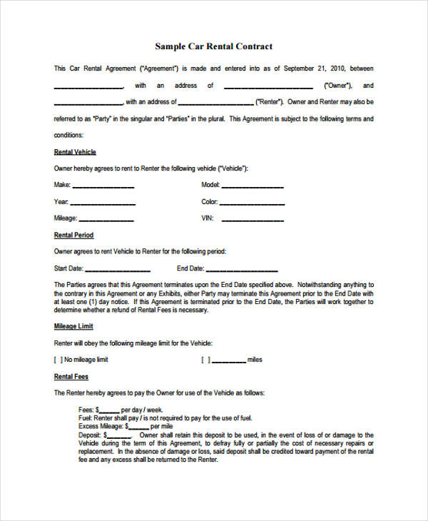 free 21 sample rental agreement forms in pdf ms word