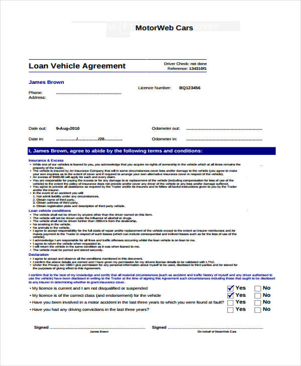 FREE 40 Printable Loan Agreement Forms In PDF MS Word