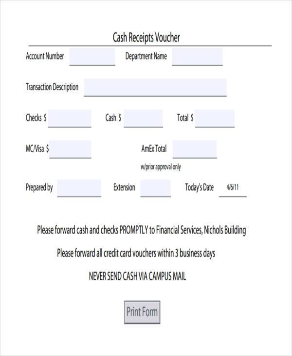 cash receipt voucher print form