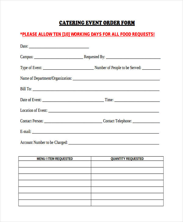 catering event order form2