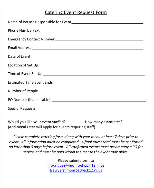 catering event request form2