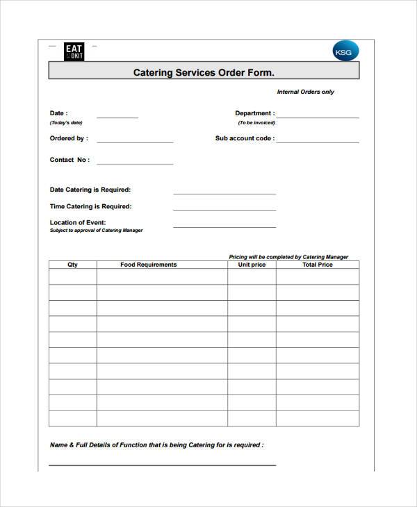 FREE 39+ Blank Order Forms in PDF | MS Word | Excel