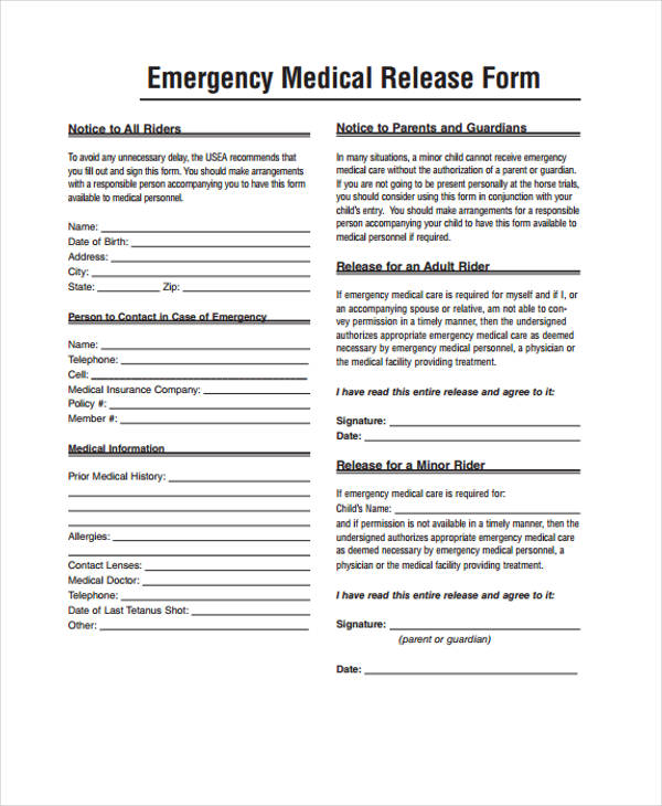 child emergency medical release form3