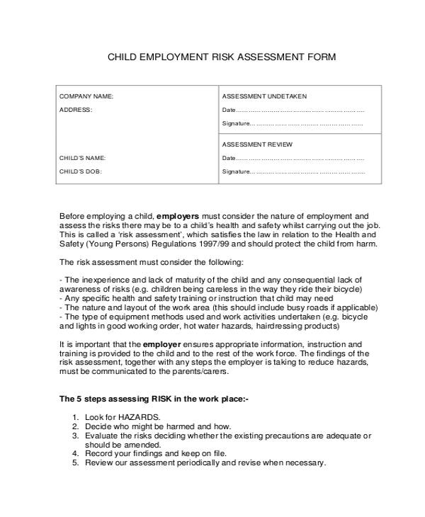 child employment risk assessment form1