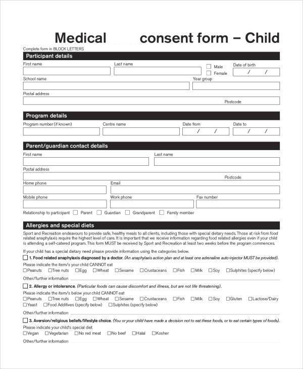child medical consent form6