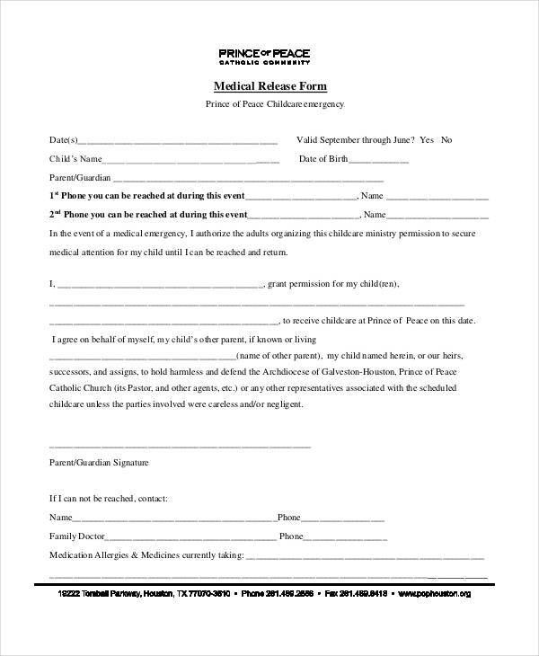 FREE 32+ Medical Release Form Samples, PDF, MS Word, Google Docs