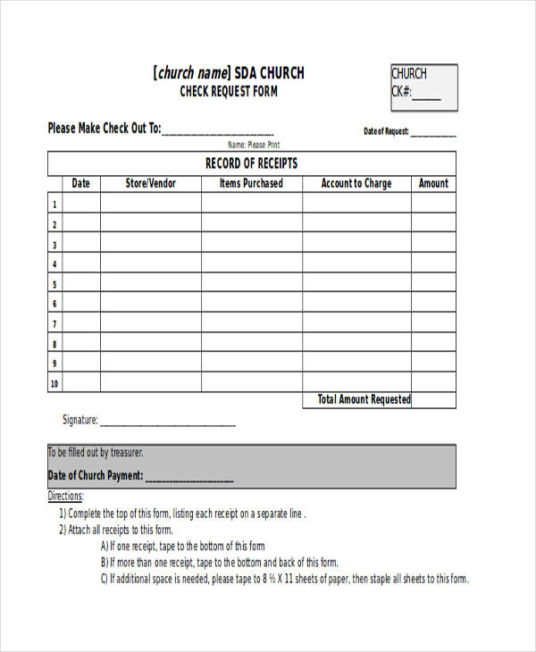 church check request form1