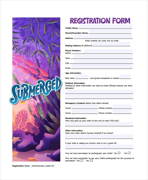 church registration form in pdf