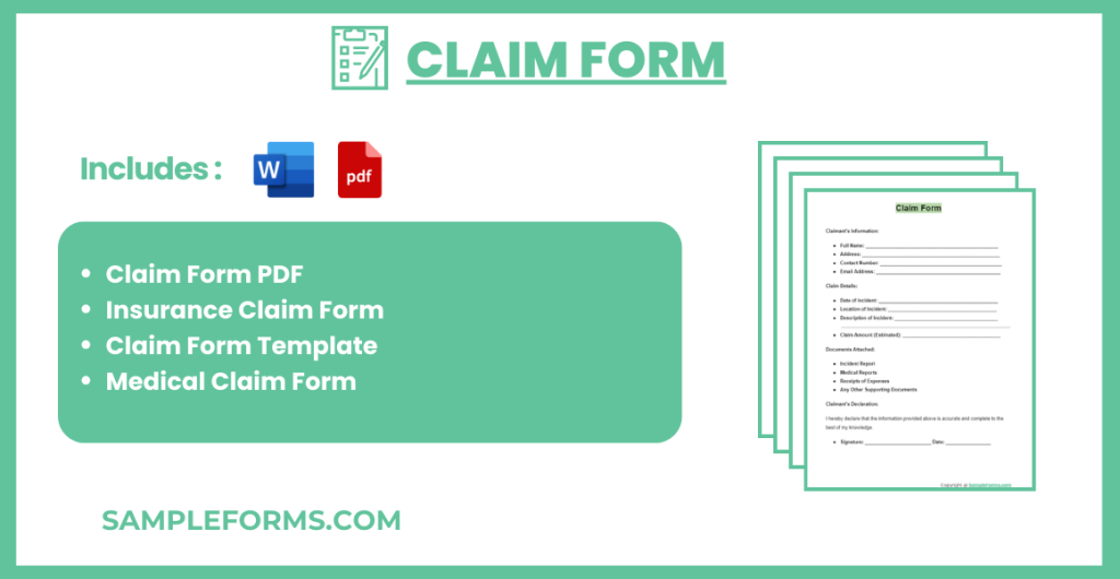 FREE 36+ Claim Form Samples, PDF, MS Word, Google Docs, Excel