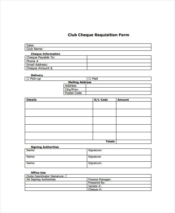 club cheque requisition form1